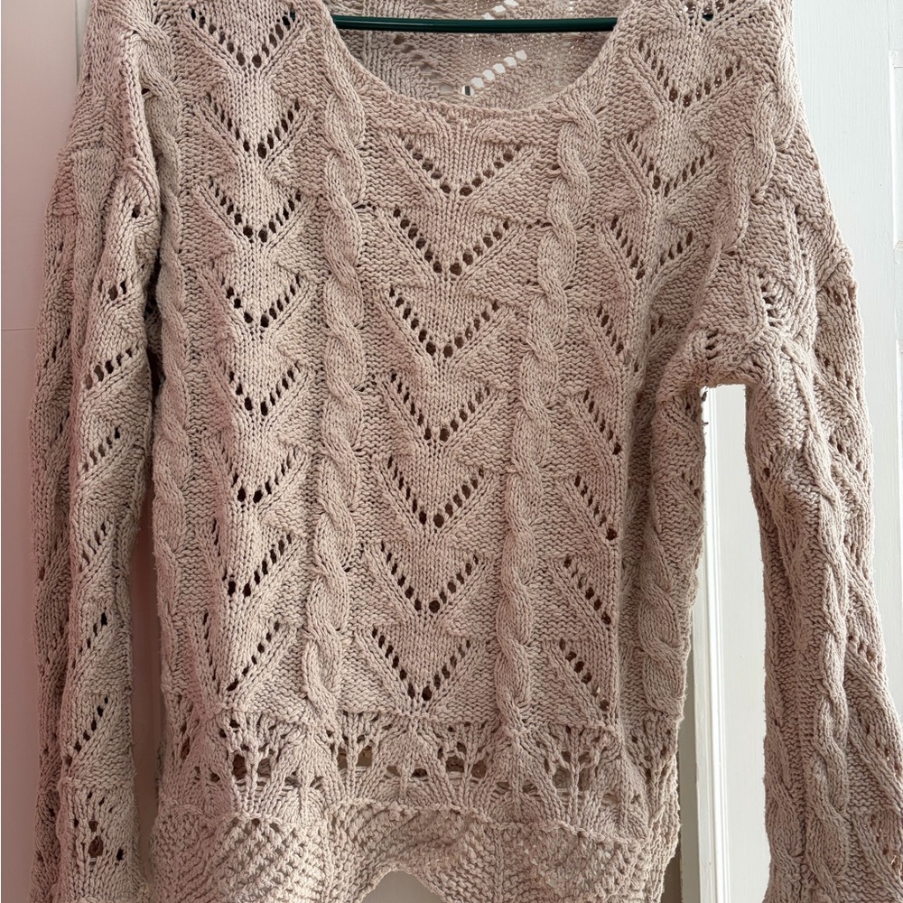 Sundance Cream Cable Knit Sweater